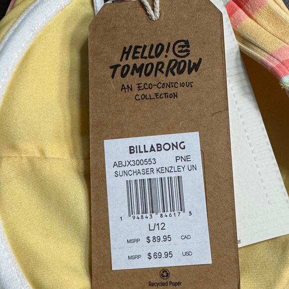 Billabong Large (12) Sunchaser Kenzley Bikini Top Underwire UPF 50 Lined New - Picture 13 of 13